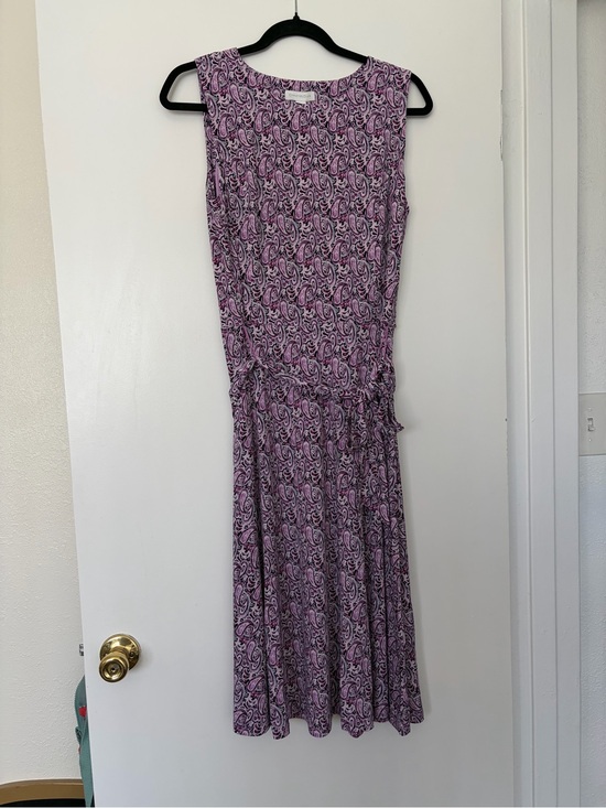 Charter Club Dresses & Skirts - Charter Club Pink and Purple Paisley stretchy Midi Dress